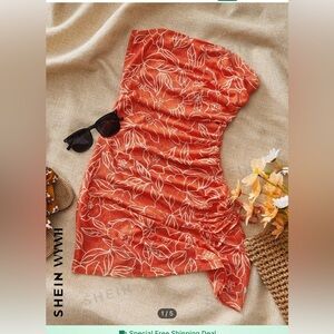 SHEIN Orange Printer Dress